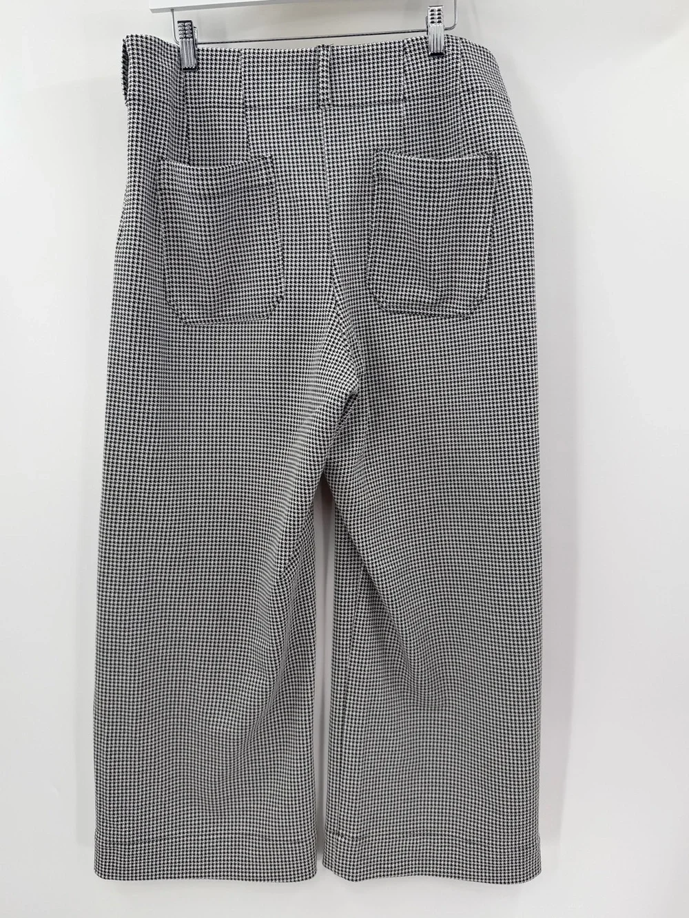 Anthropologie Maeve Colette Houndstooth Wide Leg Crop Pants 32